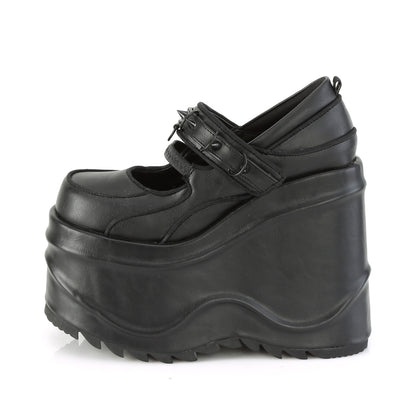 【DEMONIA】WAVE-48 ヒール Blk Vegan Leather【取寄】