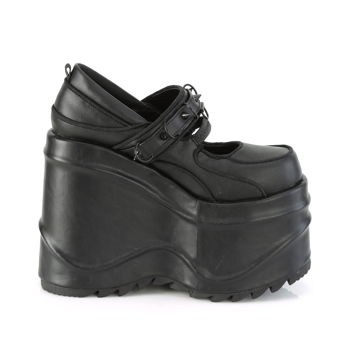 【DEMONIA】WAVE-48 ヒール Blk Vegan Leather【取寄】