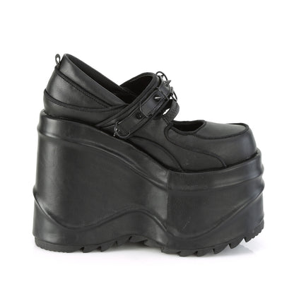 【DEMONIA】WAVE-48 ヒール Blk Vegan Leather【取寄】