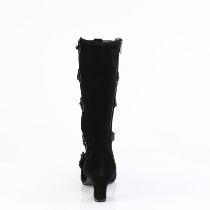 【DEMONIA】WHIMSY-118 ミドルブーツ Blk Vegan Suede【取寄】