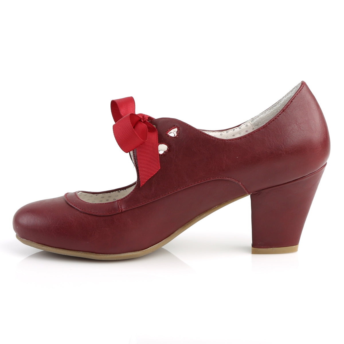 【PIN UP COUTURE】WIGGLE-32 シングルソールシューズ Burgundy Faux Leather【取寄】