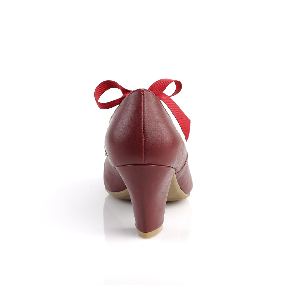 【PIN UP COUTURE】WIGGLE-32 シングルソールシューズ Burgundy Faux Leather【取寄】