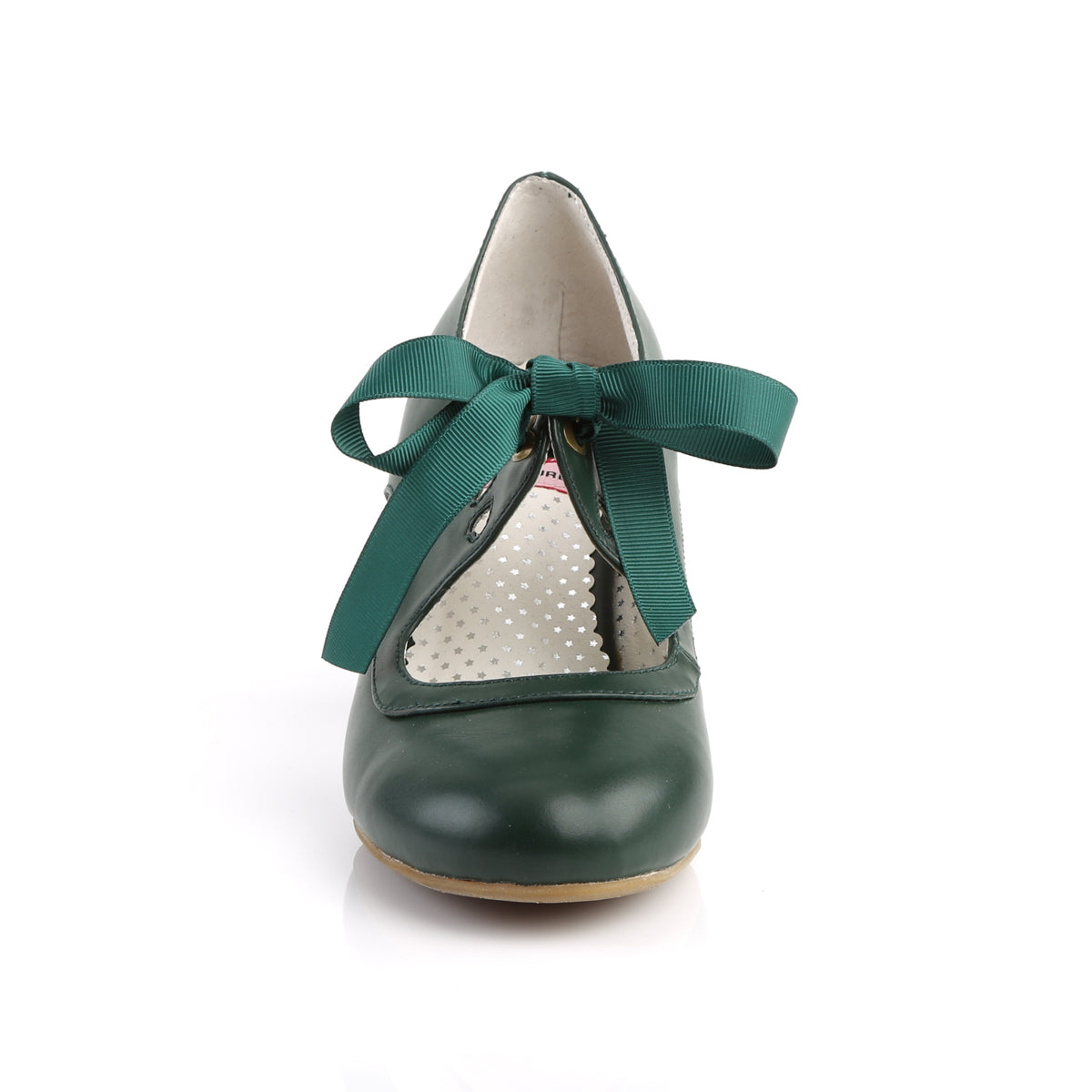 【PIN UP COUTURE】WIGGLE-32 シングルソールシューズ Dark Green Faux Leather【取寄】