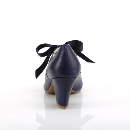 【PIN UP COUTURE】WIGGLE-32 シングルソールシューズ Navy Blue Faux Leather【取寄】