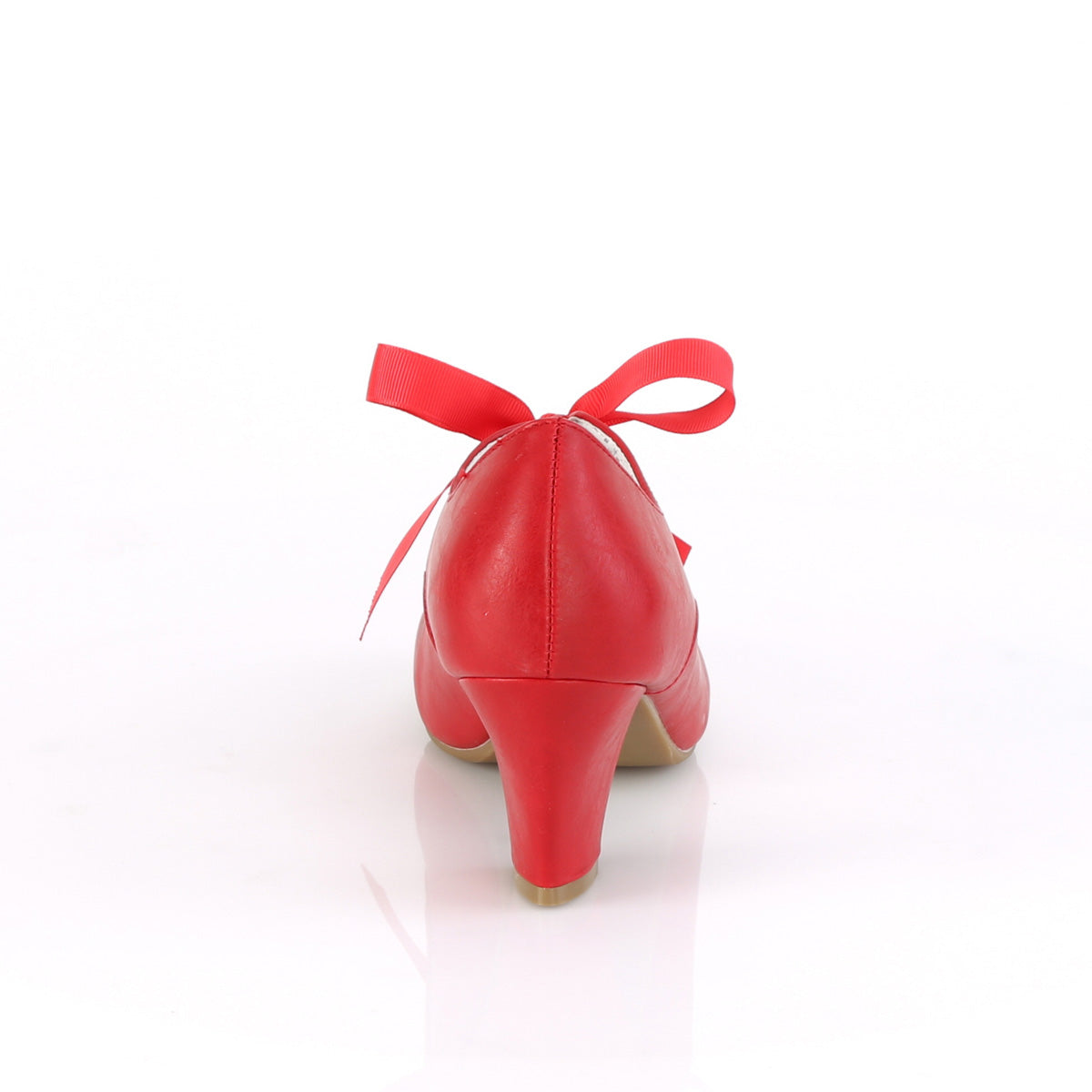 【PIN UP COUTURE】WIGGLE-32 シングルソールシューズ Red Faux Leather【取寄】