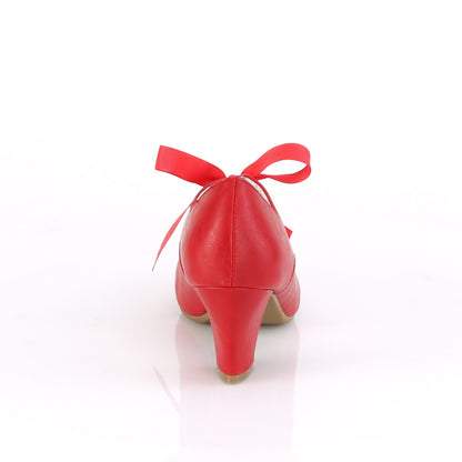 【PIN UP COUTURE】WIGGLE-32 シングルソールシューズ Red Faux Leather【取寄】