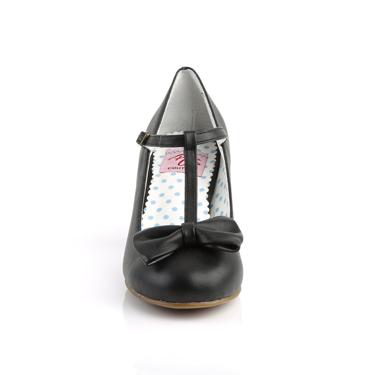 【PIN UP COUTURE】WIGGLE-50 シングルソールシューズ Blk Faux Leather【取寄】