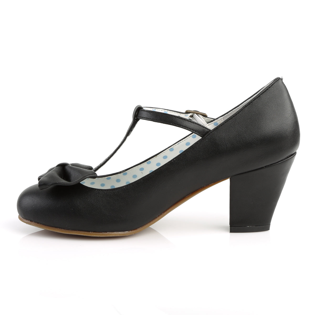 【PIN UP COUTURE】WIGGLE-50 シングルソールシューズ Blk Faux Leather【取寄】