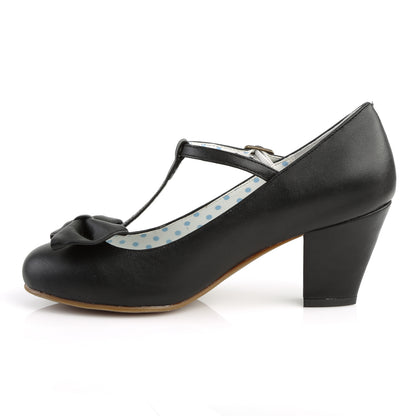【PIN UP COUTURE】WIGGLE-50 シングルソールシューズ Blk Faux Leather【取寄】