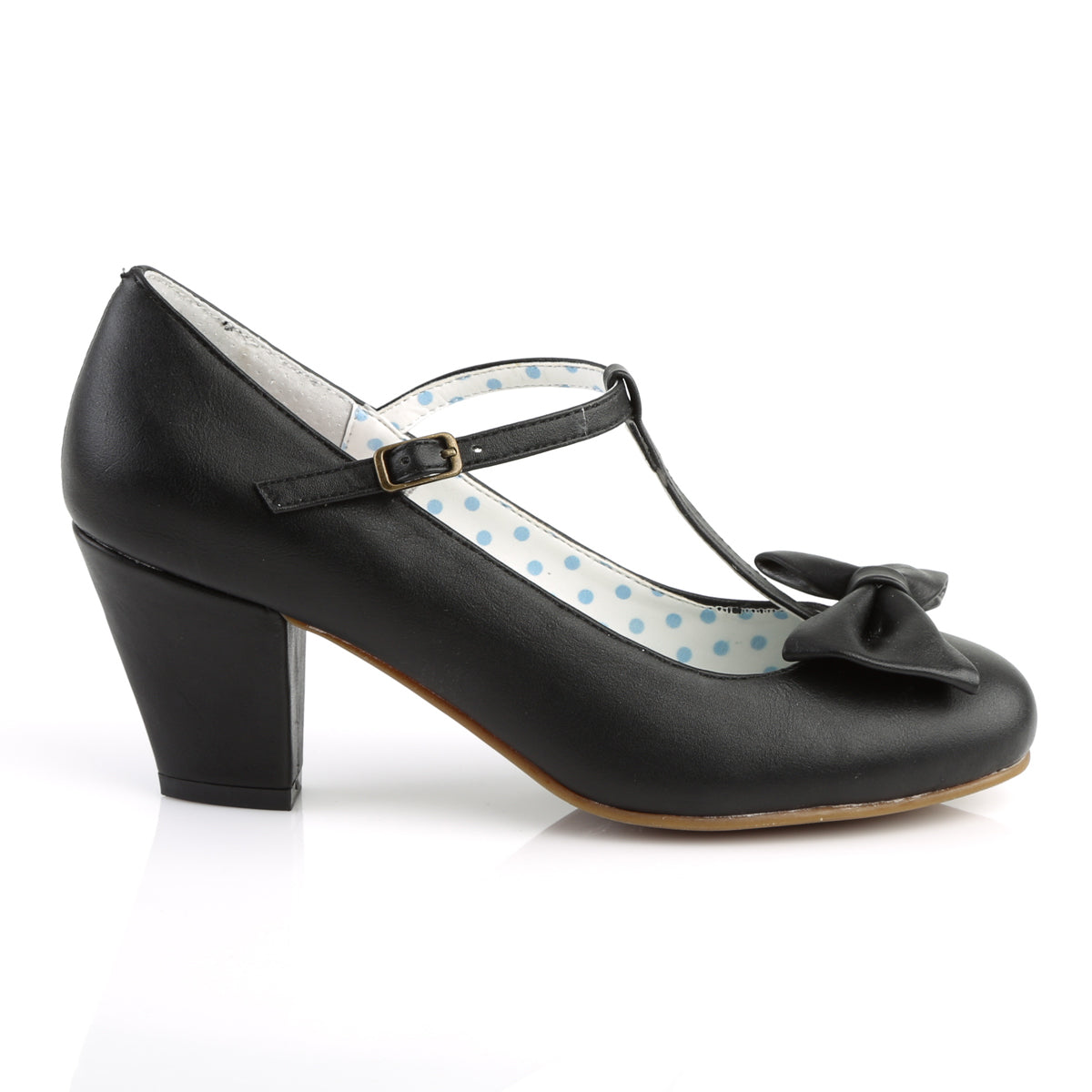 【PIN UP COUTURE】WIGGLE-50 シングルソールシューズ Blk Faux Leather【取寄】