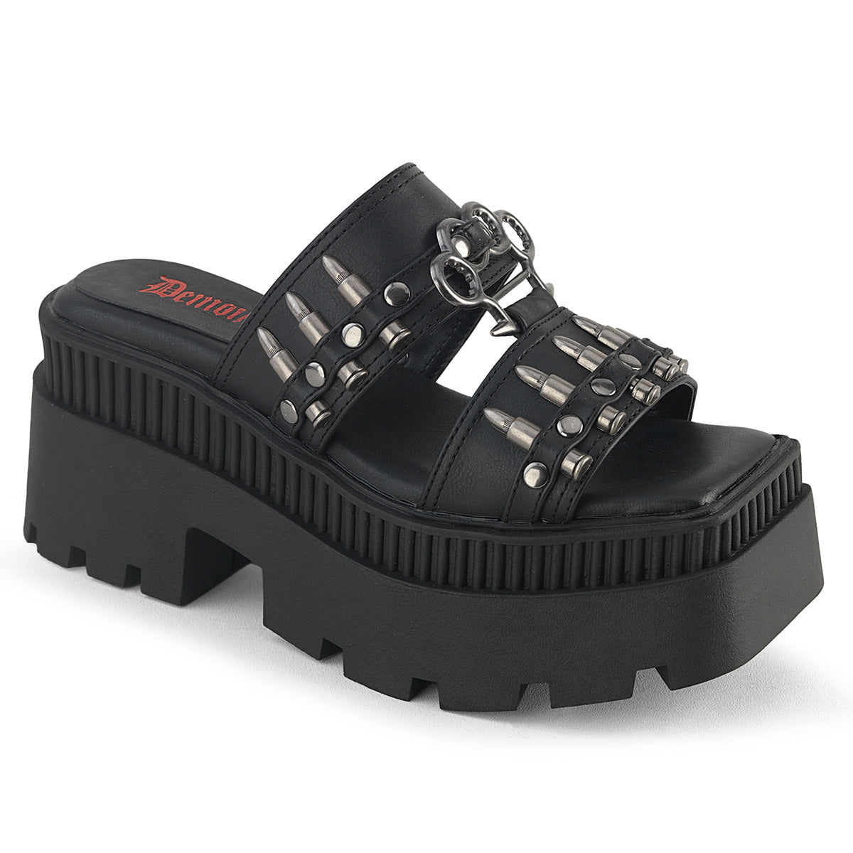 【DEMONIA】WRATH-08 厚底サンダル Blk Vegan Leather【取寄】