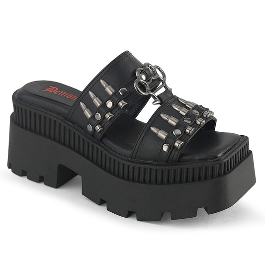【DEMONIA】WRATH-08 厚底サンダル Blk Vegan Leather【取寄】