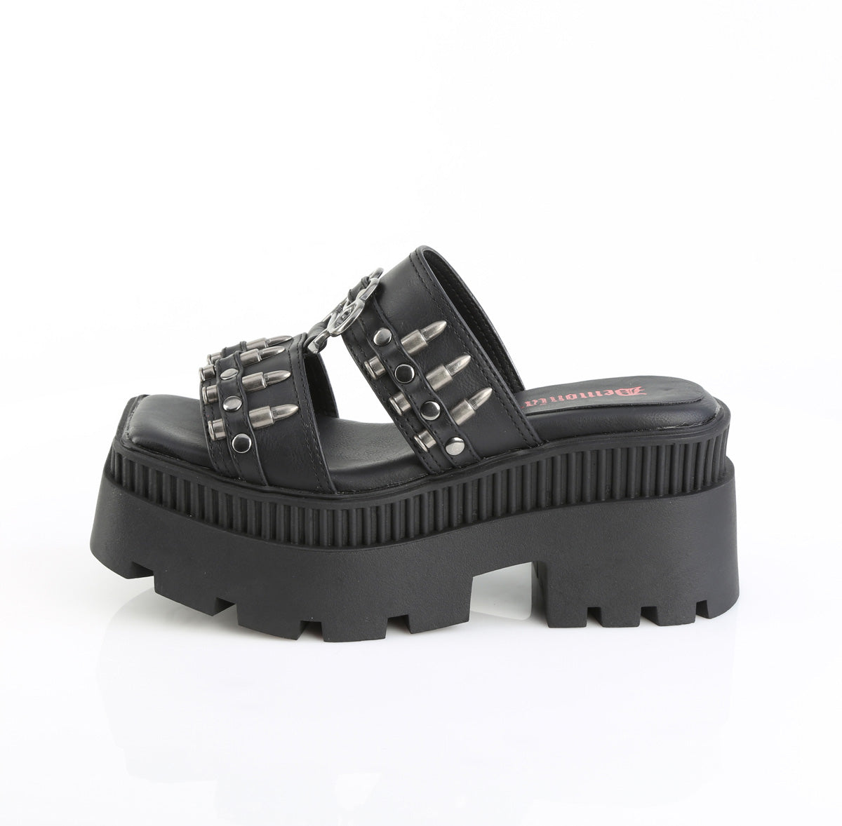 【DEMONIA】WRATH-08 厚底サンダル Blk Vegan Leather【取寄】