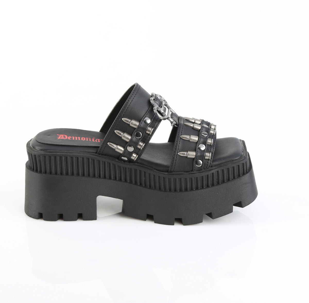 【DEMONIA】WRATH-08 厚底サンダル Blk Vegan Leather【取寄】