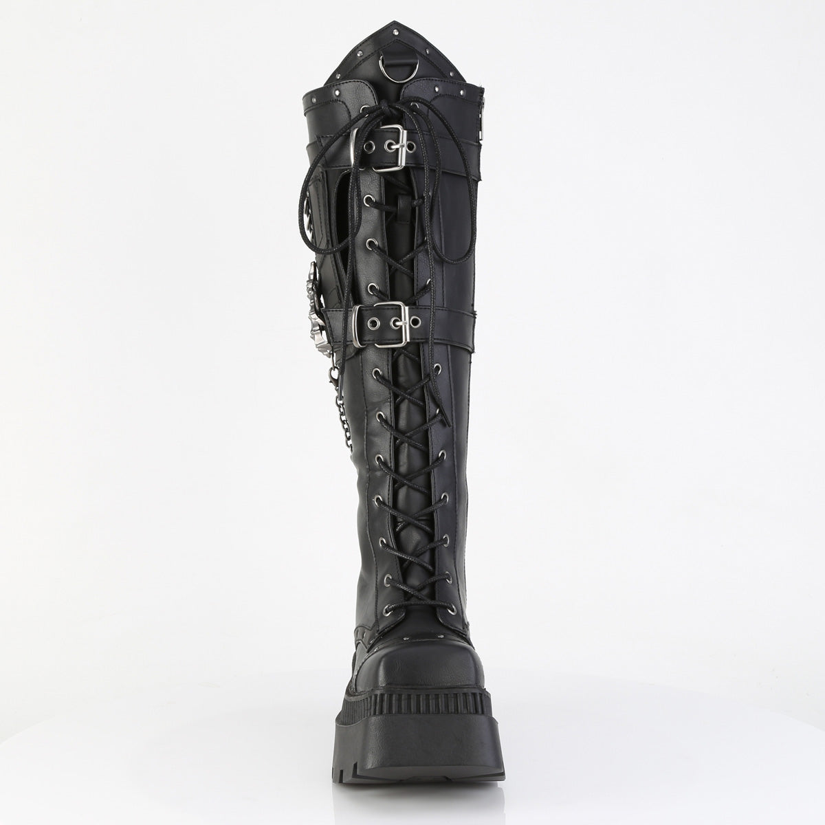 【DEMONIA】WRATH-205 ミドルブーツ Blk Vegan Leather【取寄】