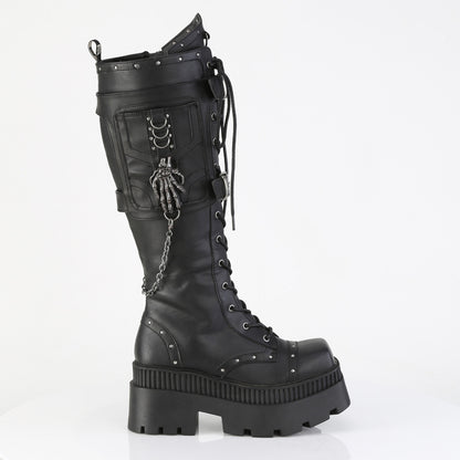 【DEMONIA】WRATH-205 ミドルブーツ Blk Vegan Leather【取寄】