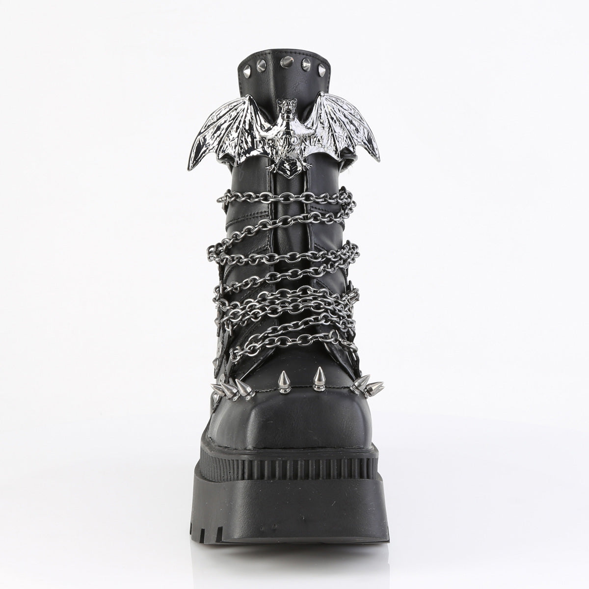【DEMONIA】WRATH-55 アンクルブーツ Blk Vegan Leather【取寄】