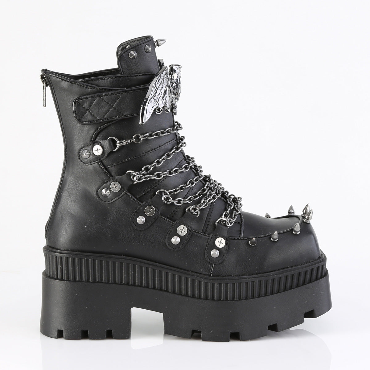 【DEMONIA】WRATH-55 アンクルブーツ Blk Vegan Leather【取寄】
