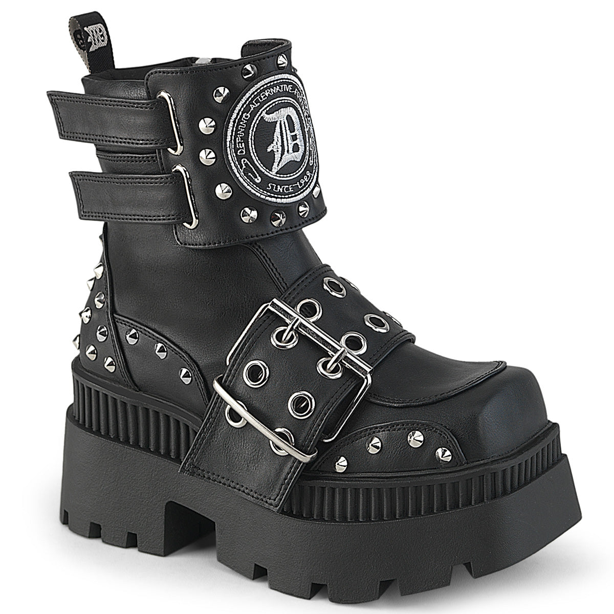 【DEMONIA】WRATH-58 アンクルブーツ Blk Vegan Leather【取寄】