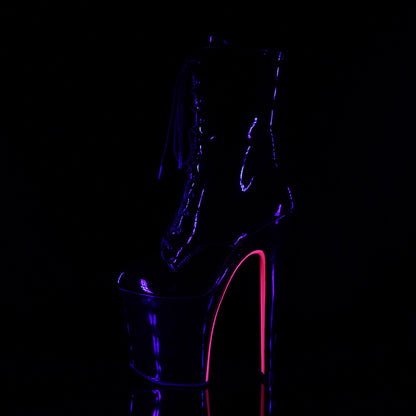 【PLEASER】XTREME-1020TT シューズ Blk Pat/Blk-Neon H. Pink【取寄】