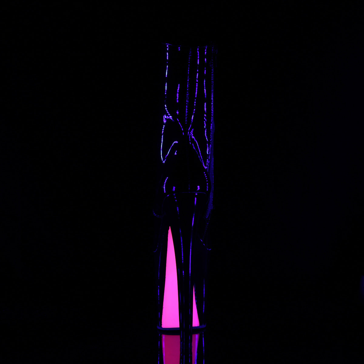 【PLEASER】XTREME-1020TT シューズ Blk Pat/Blk-Neon H. Pink【取寄】
