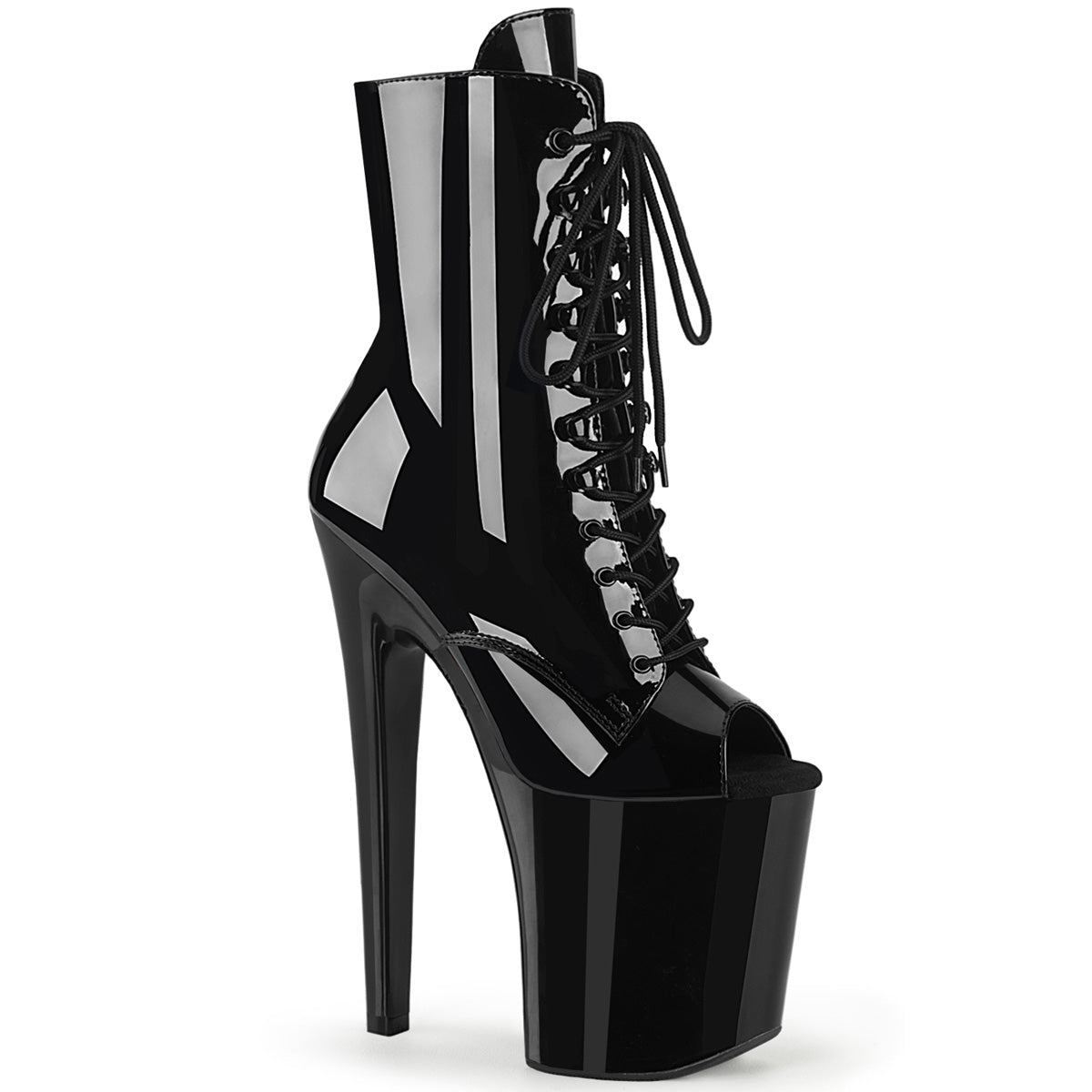 【PLEASER】XTREME-1021 プラットフォームシューズ Blk Pat/Blk【取寄】
