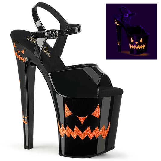 【PLEASER】XTREME-809JOL シューズ Blk Pat/Blk-Neon Orange【取寄】