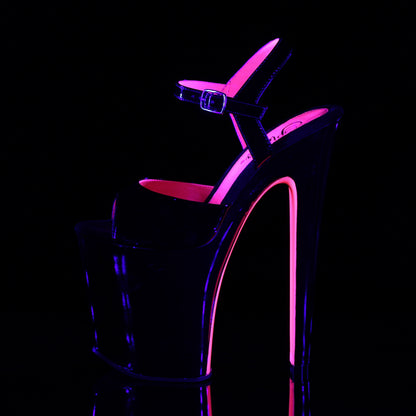 【PLEASER】XTREME-809TT シューズ Blk Pat-Neon H. Pink/Blk【取寄】