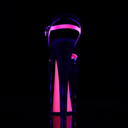 【PLEASER】XTREME-809TT シューズ Blk Pat-Neon H. Pink/Blk【取寄】