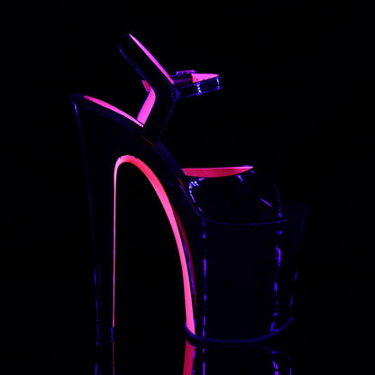 【PLEASER】XTREME-809TT シューズ Blk Pat-Neon H. Pink/Blk【取寄】