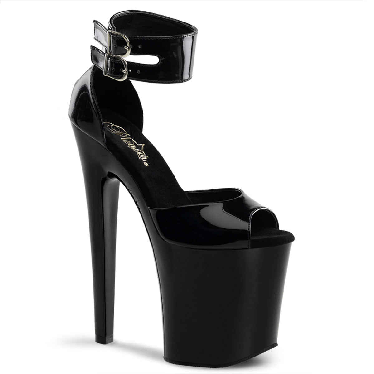 【PLEASER】XTREME-875 シューズ Blk Pat/Blk【取寄】