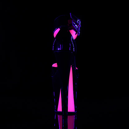 【PLEASER】XTREME-875TT シューズ Blk Pat-Neon H. Pink/Blk【取寄】