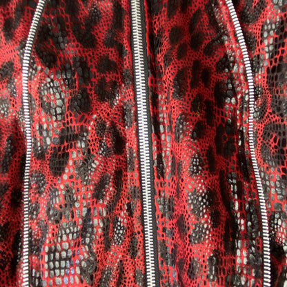 RED LEOPARD/NET JACKET