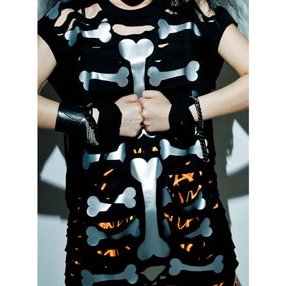 SILVER BONES SLASHED TEE