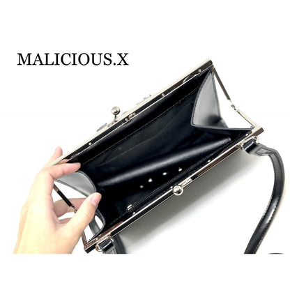 CREATURE SQUARE METAL CLASP SHOULDER BAG