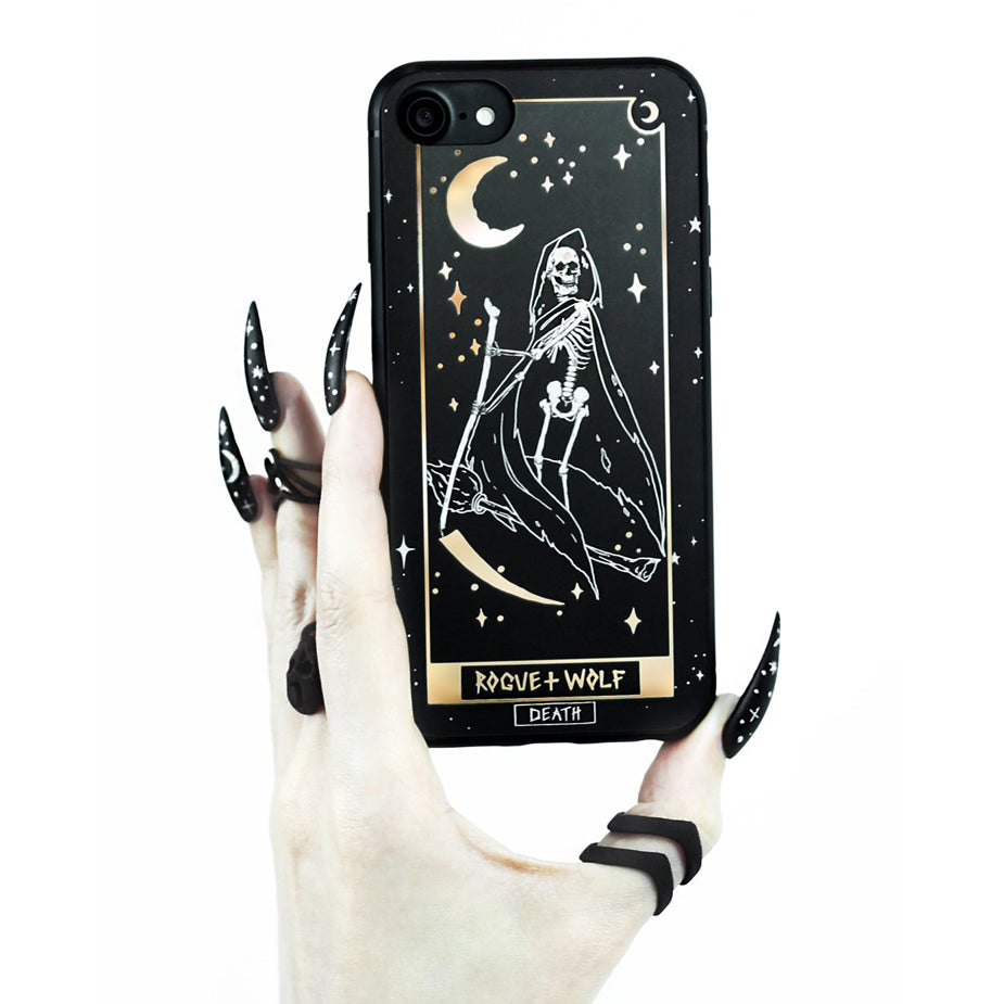 DEATH TAROT GOLD PHONE CASE