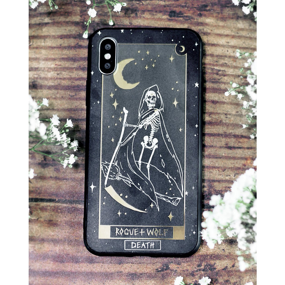 DEATH TAROT GOLD PHONE CASE