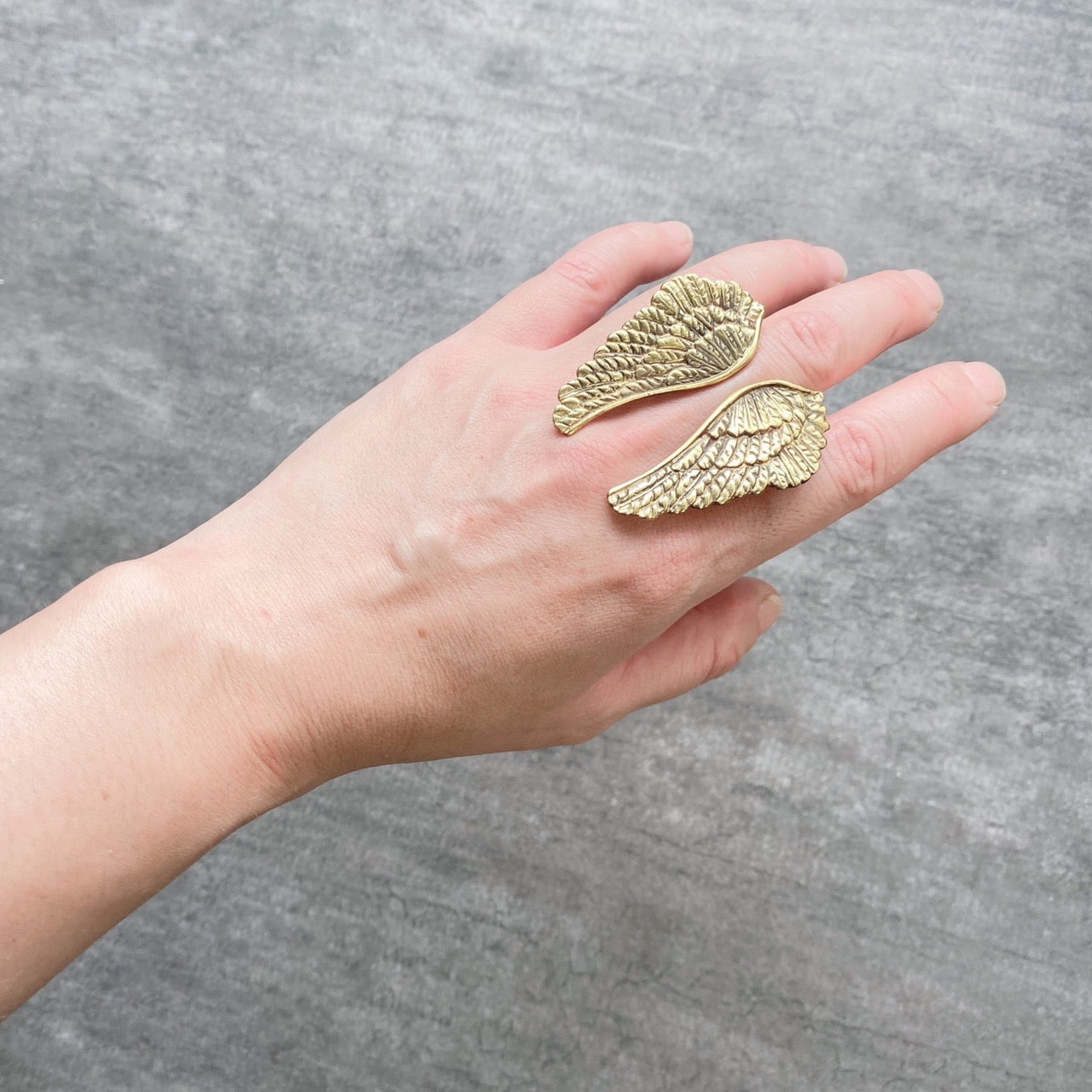 【GALIBARDY】リング-RENAISSANCE ANGEL SHAPED WING BRASS RING