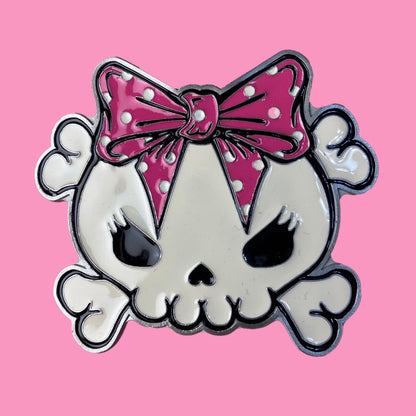 【KREEPSVILLE666】PINK BOW SKULL BUCKLE