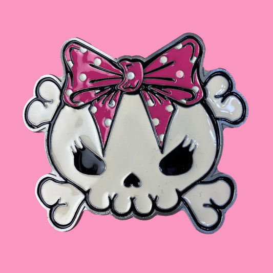 【KREEPSVILLE666】PINK BOW SKULL BUCKLE