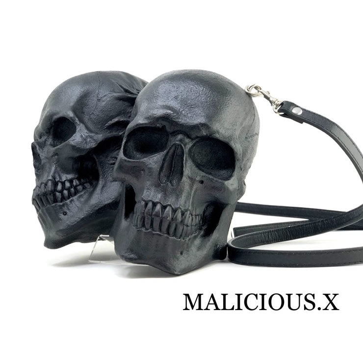 TWIN SKULL SHOULDER BAG