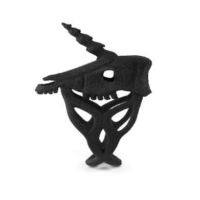 UNICORN SKULL RING IN BLACK
