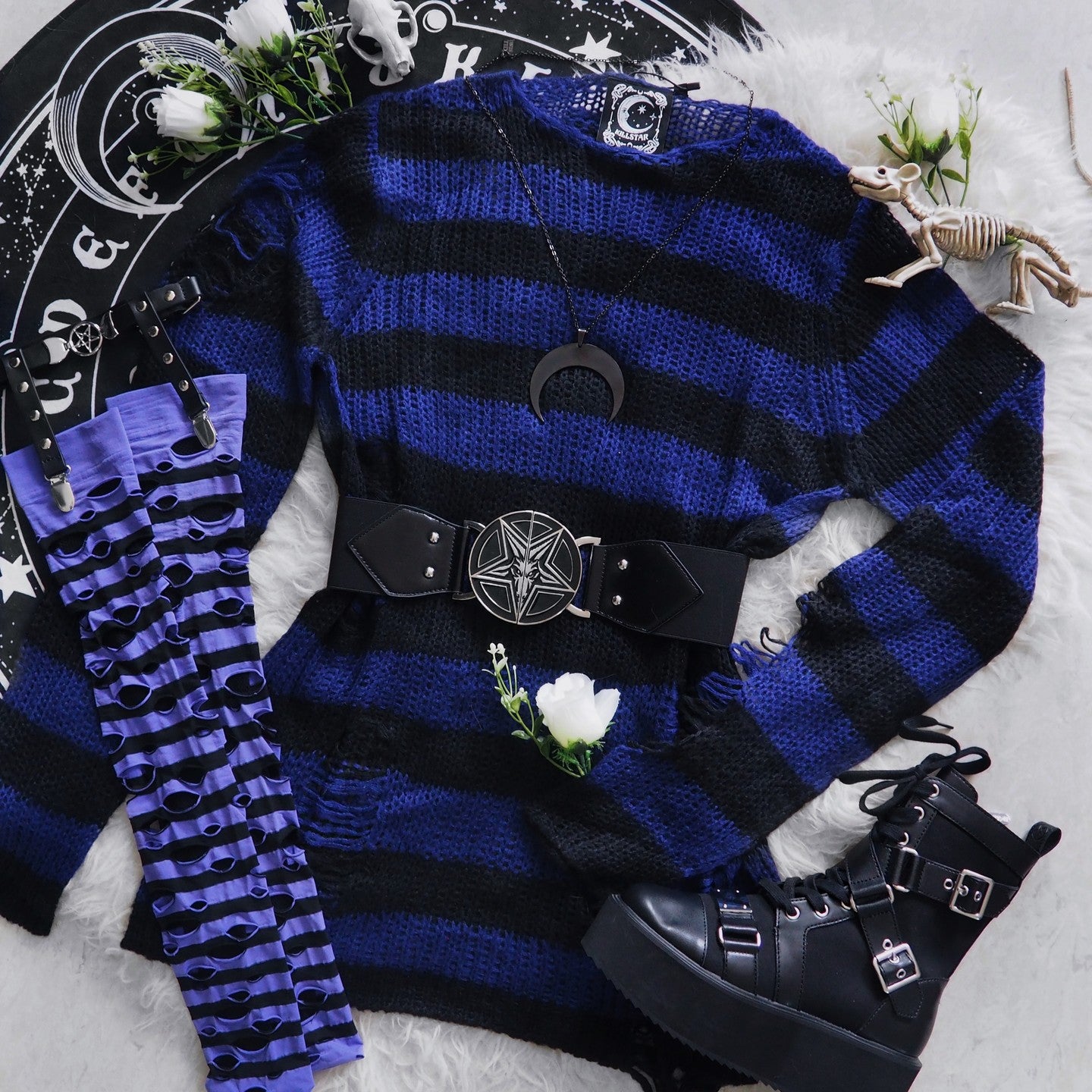 【KILL STAR】WRETCHED SOUL DISTRESS SOCKS