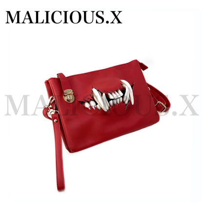 CAT FANG CLUTCH & SHOULDER BAG/RED