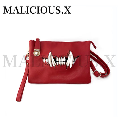 CAT FANG CLUTCH & SHOULDER BAG/RED