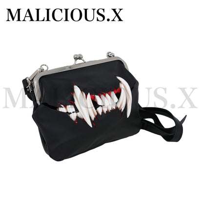 CAT FANG SHOULDER METAL CLASP BAG