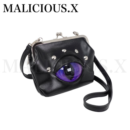 CAT EYE SHOULDER METAL CLASP BAG / VIOLET MARBLE